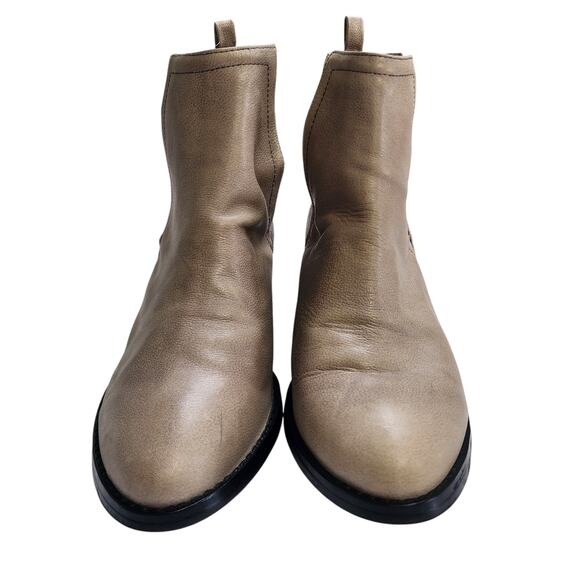 Jeffrey Campbell Womens Oriley Cutout Ankle Boots Size 8.5 Taupe Gray Leather - Picture 3 of 12